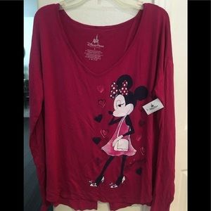 NWT Disney Parks Minnie Blouse Top Small